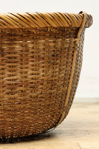 中型サイズ!! 深さのある柔らかい色合いの丸カゴ　DC7863