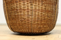 中型サイズ!! 深さのある柔らかい色合いの丸カゴ　DC7863