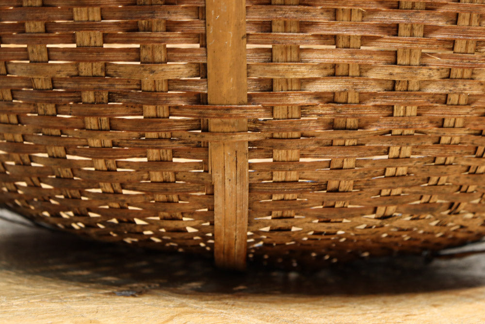 中型サイズ!! 深さのある柔らかい色合いの丸カゴ　DC7863