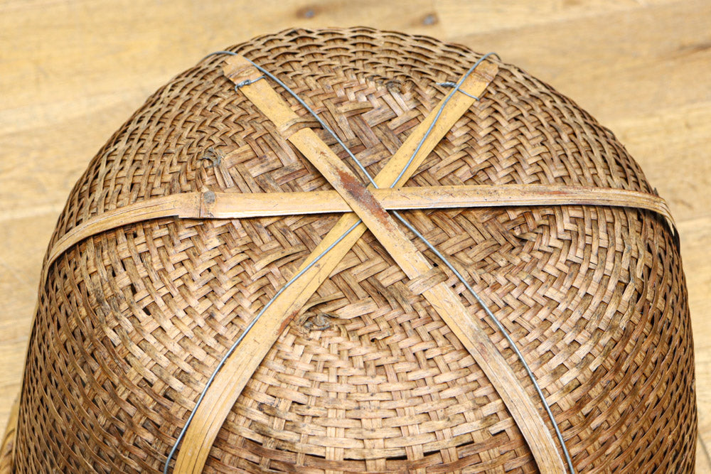 中型サイズ!! 深さのある柔らかい色合いの丸カゴ　DC7863