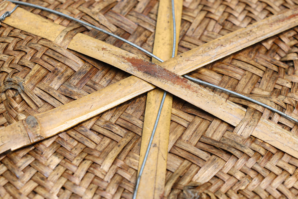 中型サイズ!! 深さのある柔らかい色合いの丸カゴ　DC7863