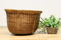 中型サイズ!! 深さのある柔らかい色合いの丸カゴ　DC7863