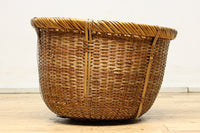 中型サイズ!! 深さのある柔らかい色合いの丸カゴ　DC7863