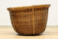 中型サイズ!! 深さのある柔らかい色合いの丸カゴ　DC7863