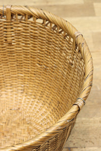 中型サイズ!! 深さのある柔らかい色合いの丸カゴ　DC7863