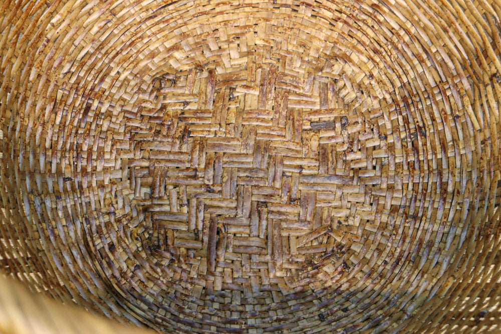 中型サイズ!! 温かみのある風合いが魅力の丸カゴ　DC7864