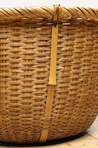 中型サイズ!! 温かみのある風合いが魅力の丸カゴ　DC7864