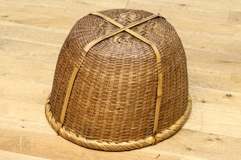 中型サイズ!! 温かみのある風合いが魅力の丸カゴ　DC7864
