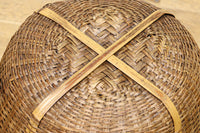 中型サイズ!! 温かみのある風合いが魅力の丸カゴ　DC7864