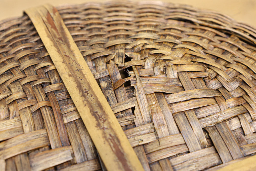 中型サイズ!! 温かみのある風合いが魅力の丸カゴ　DC7864