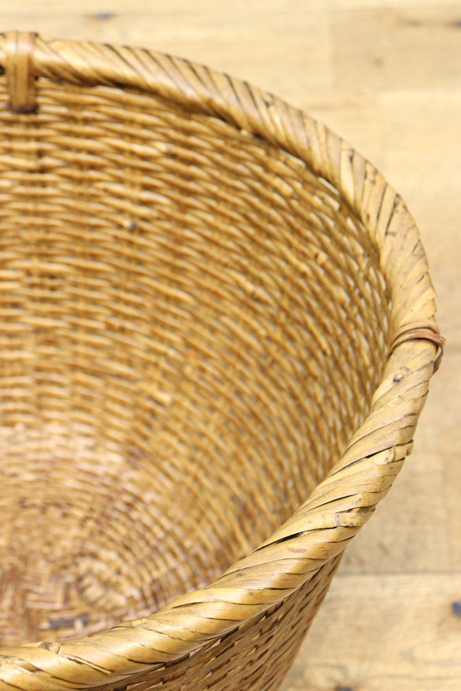 中型サイズ!! 温かみのある風合いが魅力の丸カゴ　DC7864