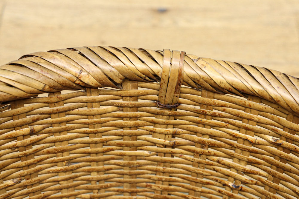 中型サイズ!! 温かみのある風合いが魅力の丸カゴ　DC7864