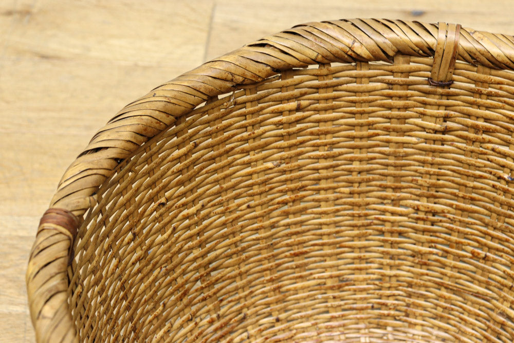 中型サイズ!! 温かみのある風合いが魅力の丸カゴ　DC7864