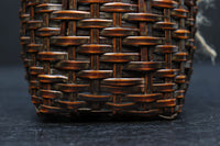 深い色彩で落ち着きのある小さな持ち手付き花カゴ　DC7869