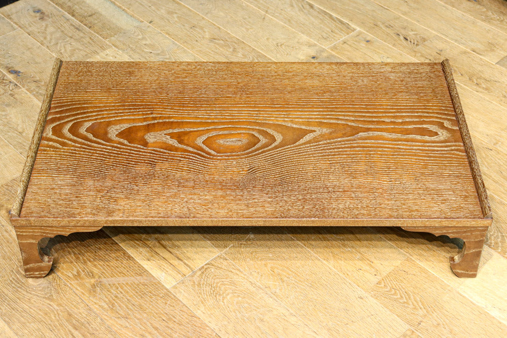 木地色の優雅な杢目が浮かぶ置台　DC7870