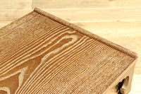 木地色の優雅な杢目が浮かぶ置台　DC7870