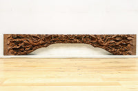 二人の天女が穏やかに空を舞う姿を描く彫刻飾り　DC7905