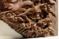 二人の天女が穏やかに空を舞う姿を描く彫刻飾り　DC7905