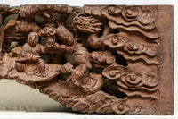 14人のお坊さんの交流会を細やかに描いた彫刻飾り　DC7906