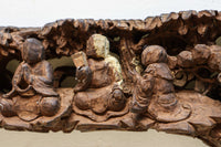 14人のお坊さんの交流会を細やかに描いた彫刻飾り　DC7906