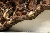 14人のお坊さんの交流会を細やかに描いた彫刻飾り　DC7906