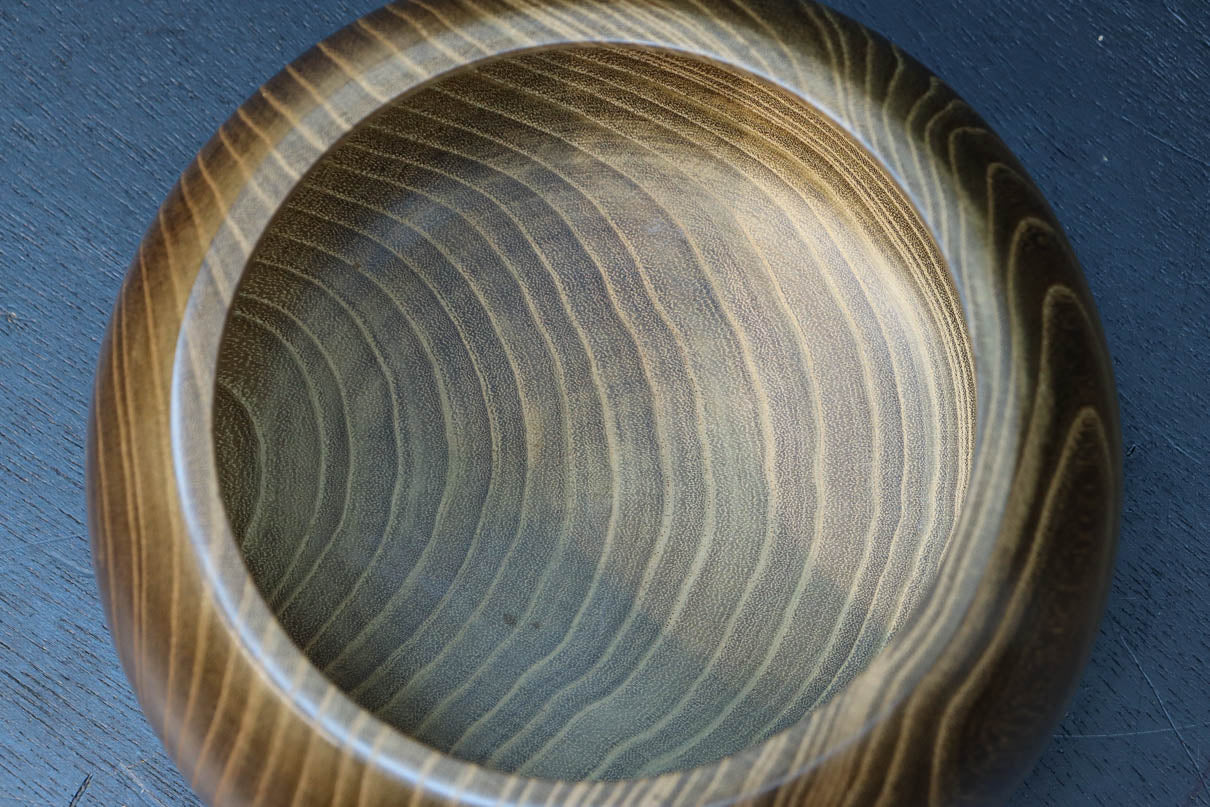 優美な杢目で温かみのある碁笥　DC7918　在庫2個