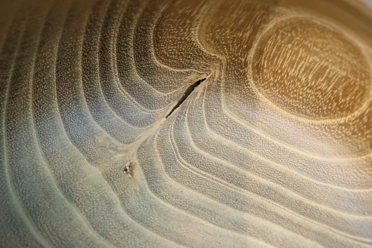 優美な杢目で温かみのある碁笥　DC7918　在庫2個