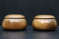 優美な杢目で温かみのある碁笥　DC7918　在庫2個