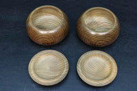 優美な杢目で温かみのある碁笥　DC7918　在庫2個