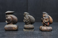 温かみ溢れる木彫りの小さな大黒様　DC7922abc　在庫(a:1 b:1 c:0)個