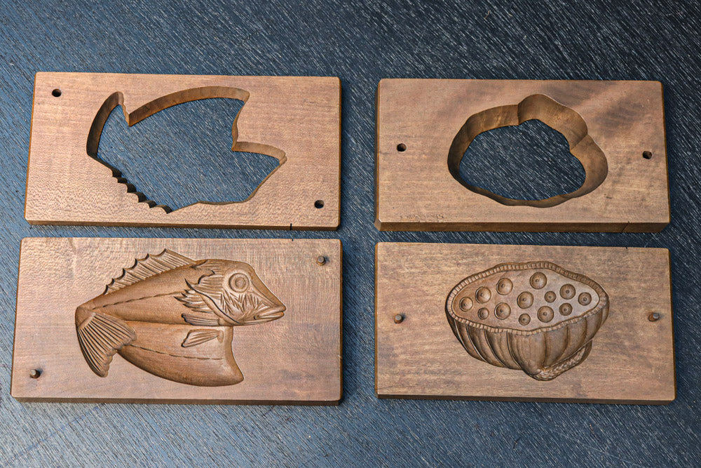 魚と蓮根の可愛らしい菓子型　DC7932ab　在庫(a:1 b:1)個