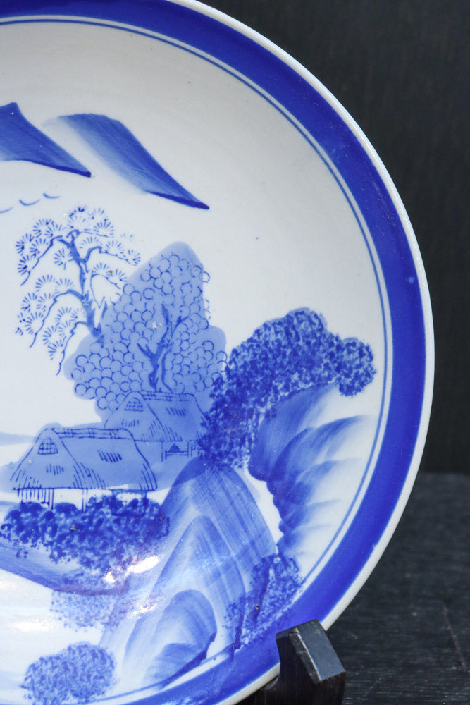 清閑な家屋のある風景を描いた中皿　DC7944ab　在庫(a:2 b:1)枚