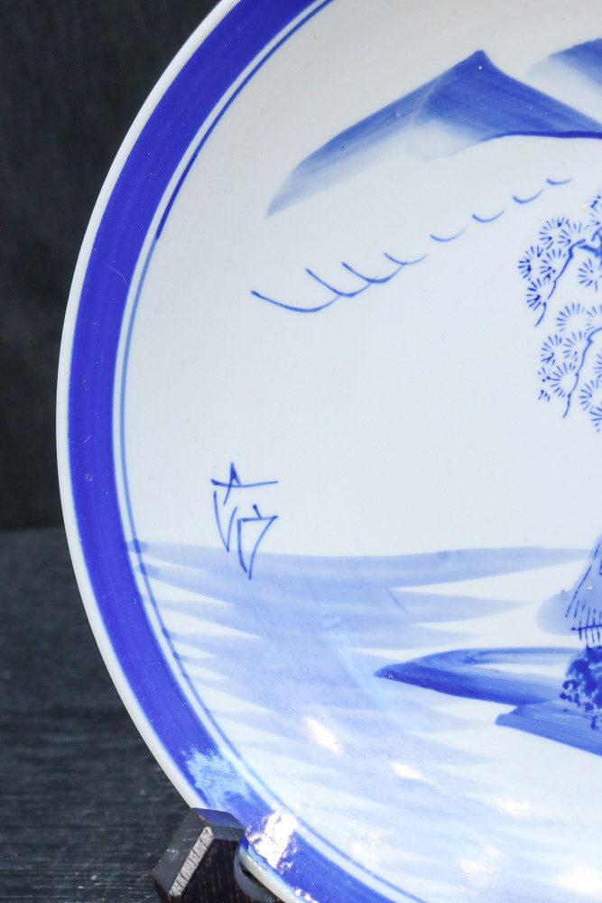 清閑な家屋のある風景を描いた中皿　DC7944ab　在庫(a:2 b:1)枚