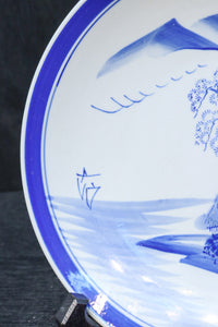 清閑な家屋のある風景を描いた中皿　DC7944ab　在庫(a:2 b:1)枚