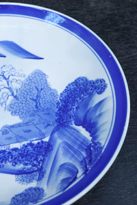 清閑な家屋のある風景を描いた中皿　DC7944ab　在庫(a:2 b:1)枚