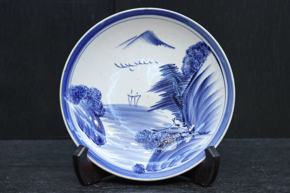 清閑な家屋のある風景を描いた中皿　DC7944ab　在庫(a:2 b:1)枚