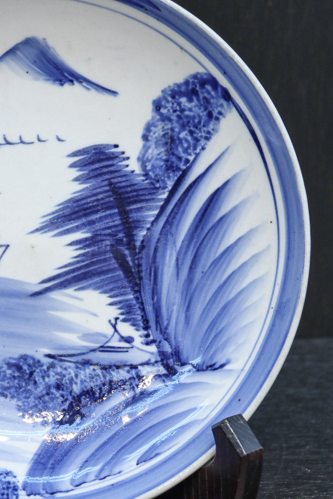 清閑な家屋のある風景を描いた中皿　DC7944ab　在庫(a:2 b:1)枚