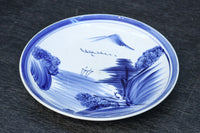 清閑な家屋のある風景を描いた中皿　DC7944ab　在庫(a:2 b:1)枚