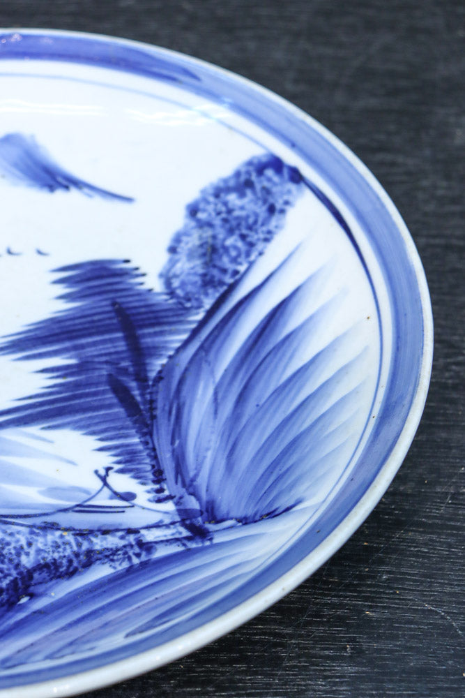 清閑な家屋のある風景を描いた中皿　DC7944ab　在庫(a:2 b:1)枚