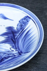 清閑な家屋のある風景を描いた中皿　DC7944ab　在庫(a:2 b:1)枚