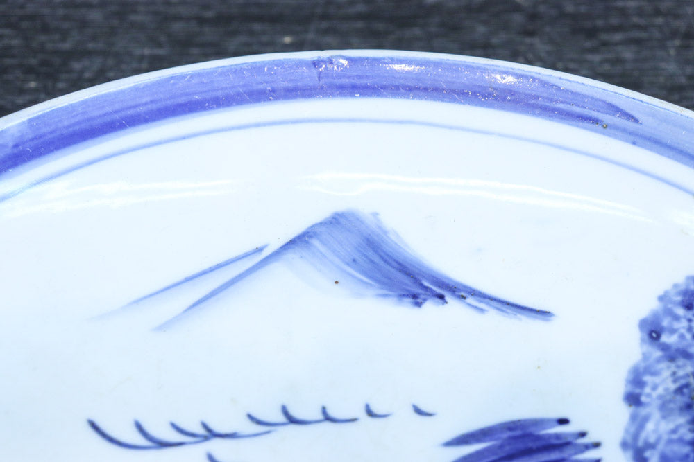 清閑な家屋のある風景を描いた中皿　DC7944ab　在庫(a:2 b:1)枚