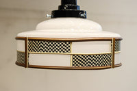 市松模様のセル装飾がレトロモダンに飾る電笠　DC7954