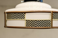 市松模様のセル装飾がレトロモダンに飾る電笠　DC7954