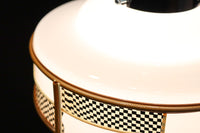 市松模様のセル装飾がレトロモダンに飾る電笠　DC7954