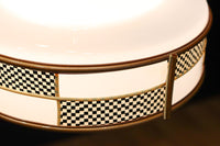 市松模様のセル装飾がレトロモダンに飾る電笠　DC7954