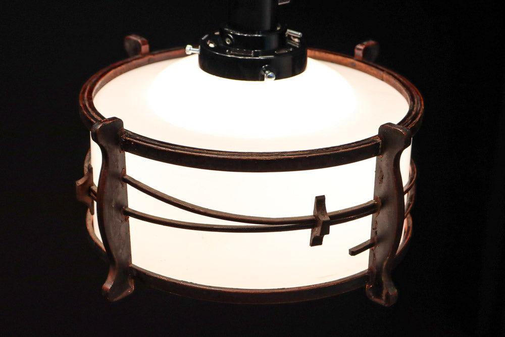 松葉の装飾で雅な面持ちある電笠　DC7957a