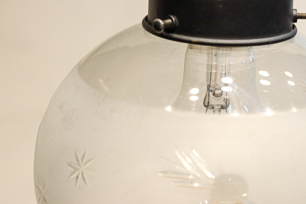 星の切子模様が可愛らしい稀少な電笠　DC7958