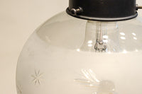 星の切子模様が可愛らしい稀少な電笠　DC7958