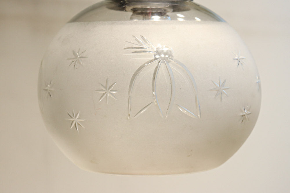 星の切子模様が可愛らしい稀少な電笠　DC7958