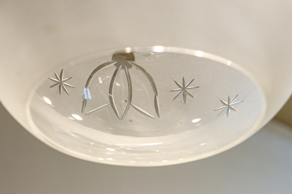 星の切子模様が可愛らしい稀少な電笠　DC7958